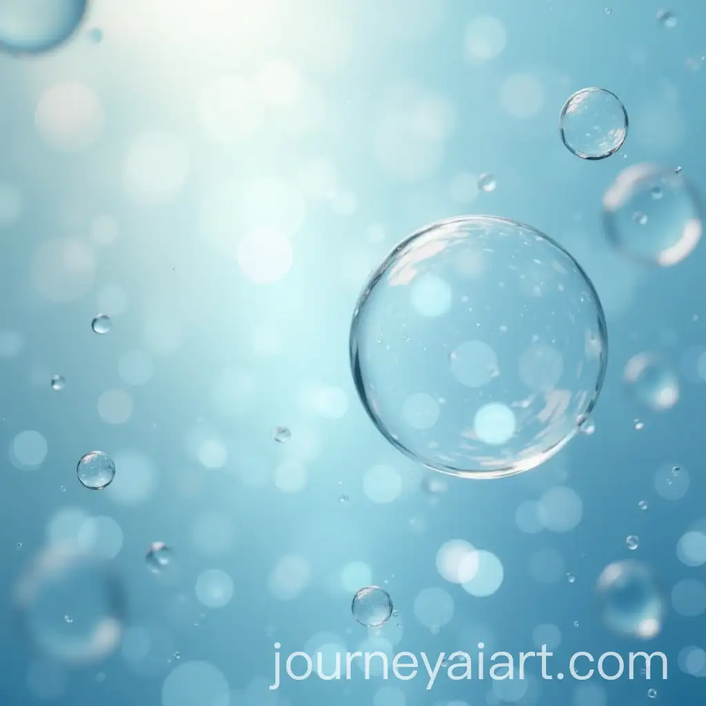 Clear-Water-Bubbles-Floating-in-a-Soft-Background