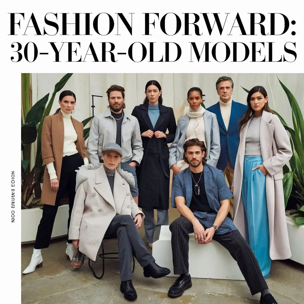 Magazine Cover Page with 30YearOld Models Photo in English