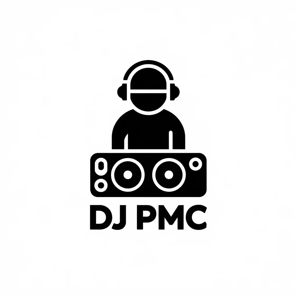 LOGO Design for DJ PMC Minimalistic Music Producer Theme for Entertainment Industry