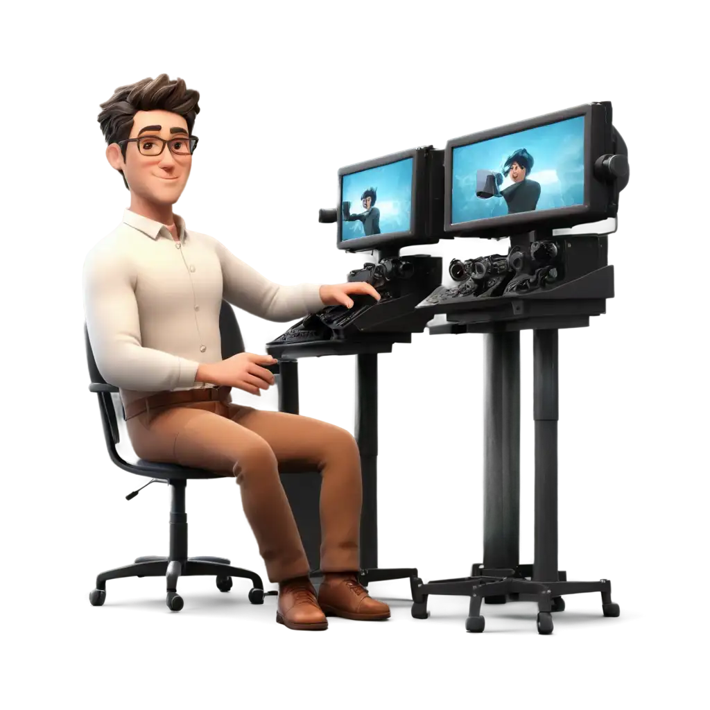 3D-Male-Cinema-Director-with-Monitors-PNG-Image-for-Creative-and-Professional-Use