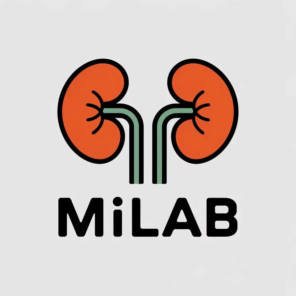 LOGO Design for MILAB Kidney Symbol with Modern and Minimalist Style