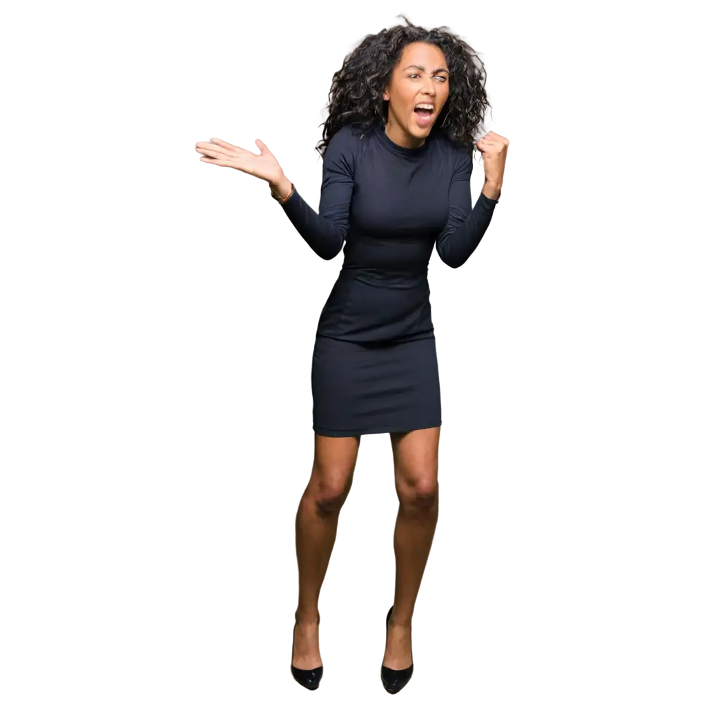 Dynamic-PNG-Image-of-a-Black-Lady-Shouting-Enhancing-Clarity-and-Impact