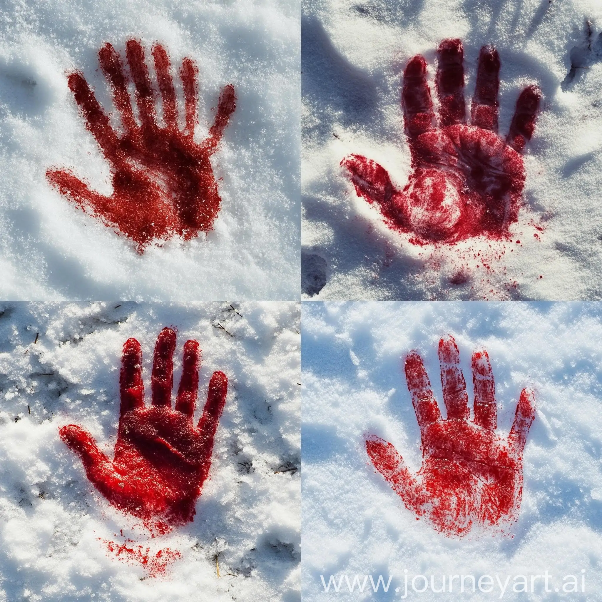 Bloody-Handprint-in-Snow-at-Twilight