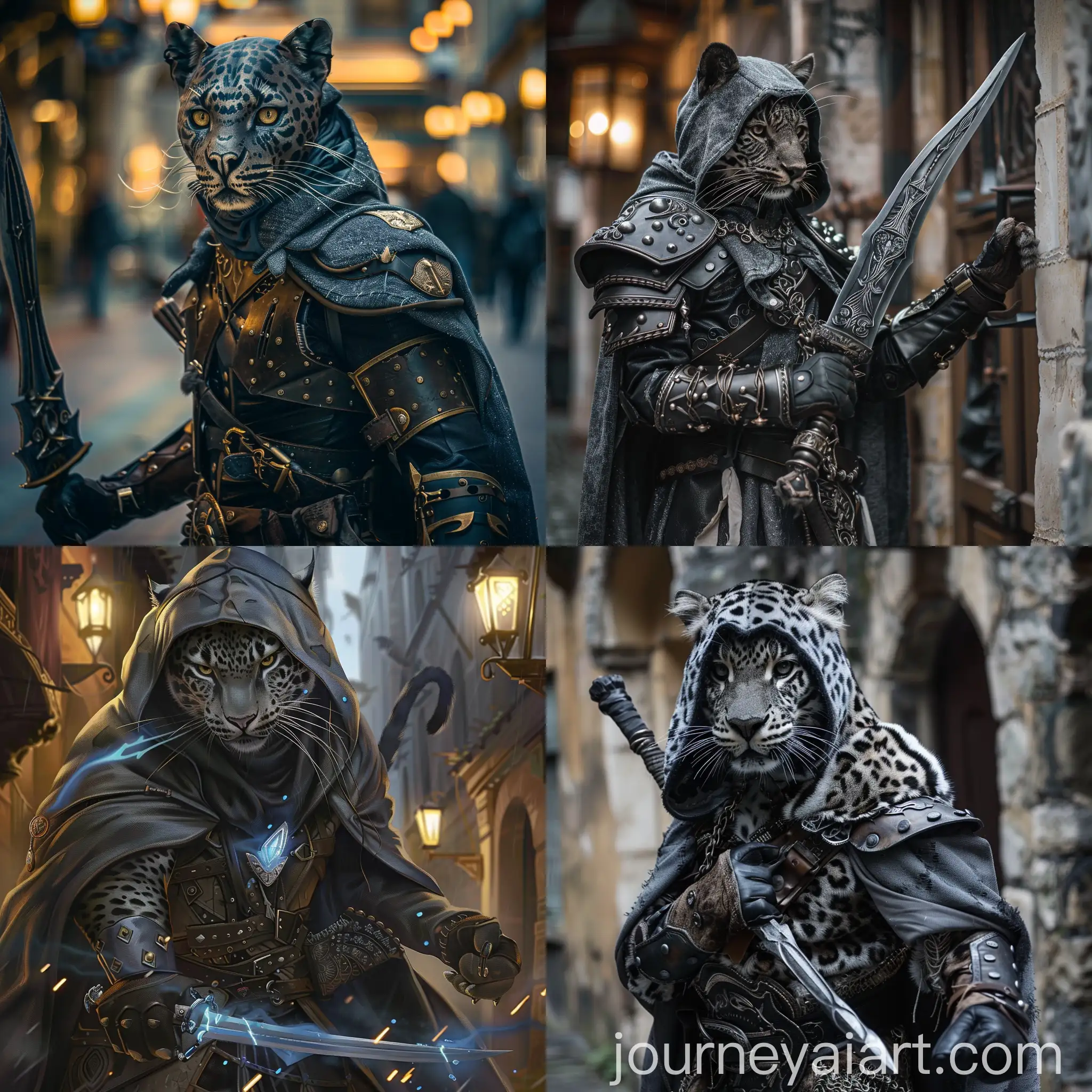 Leopard-Rogue-with-Thunderfury-Swords-in-Ironforge-Streets
