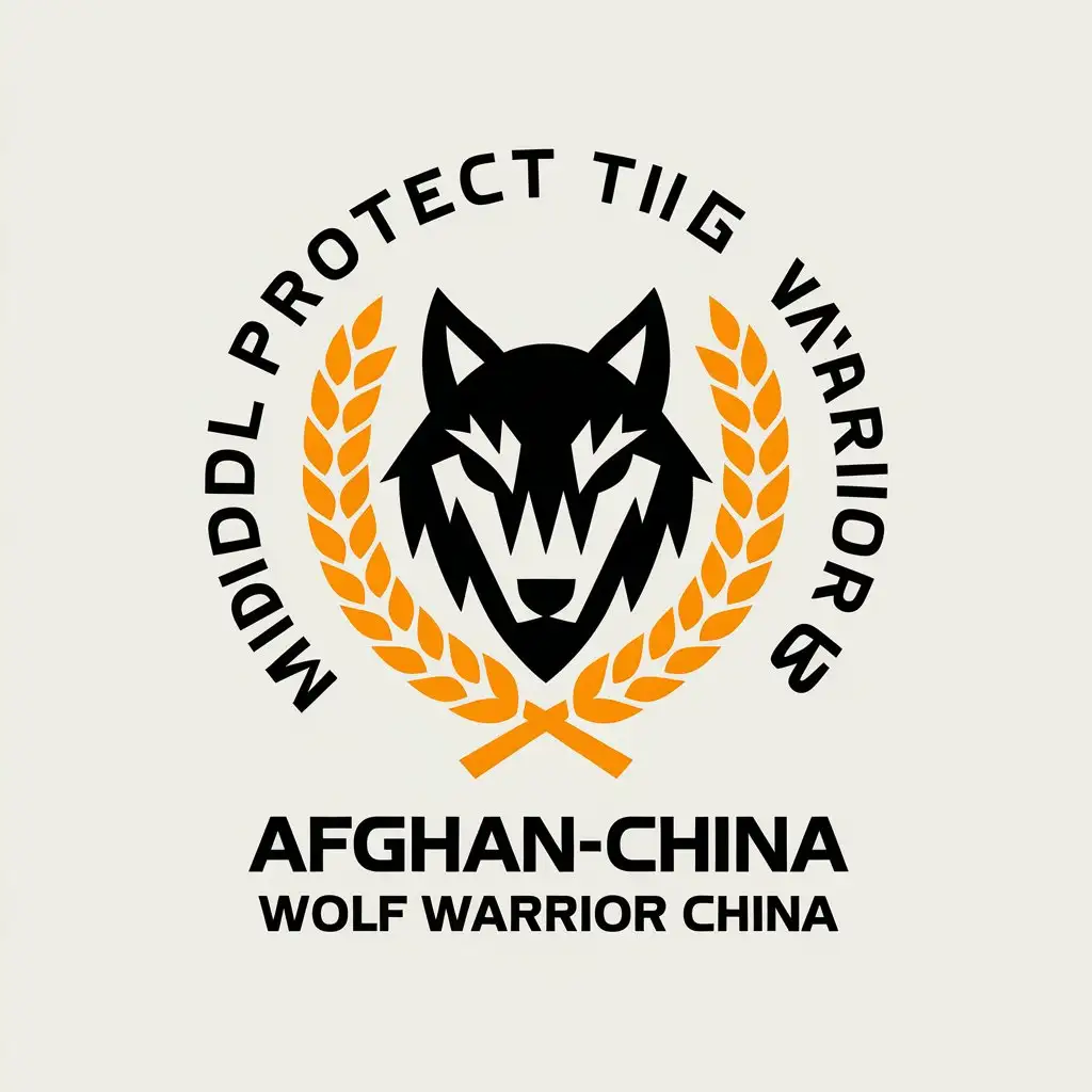 LOGO-Design-for-Middle-Protect-Tiger-Warrior-China-Wolf-Head-Wheat-and-Security