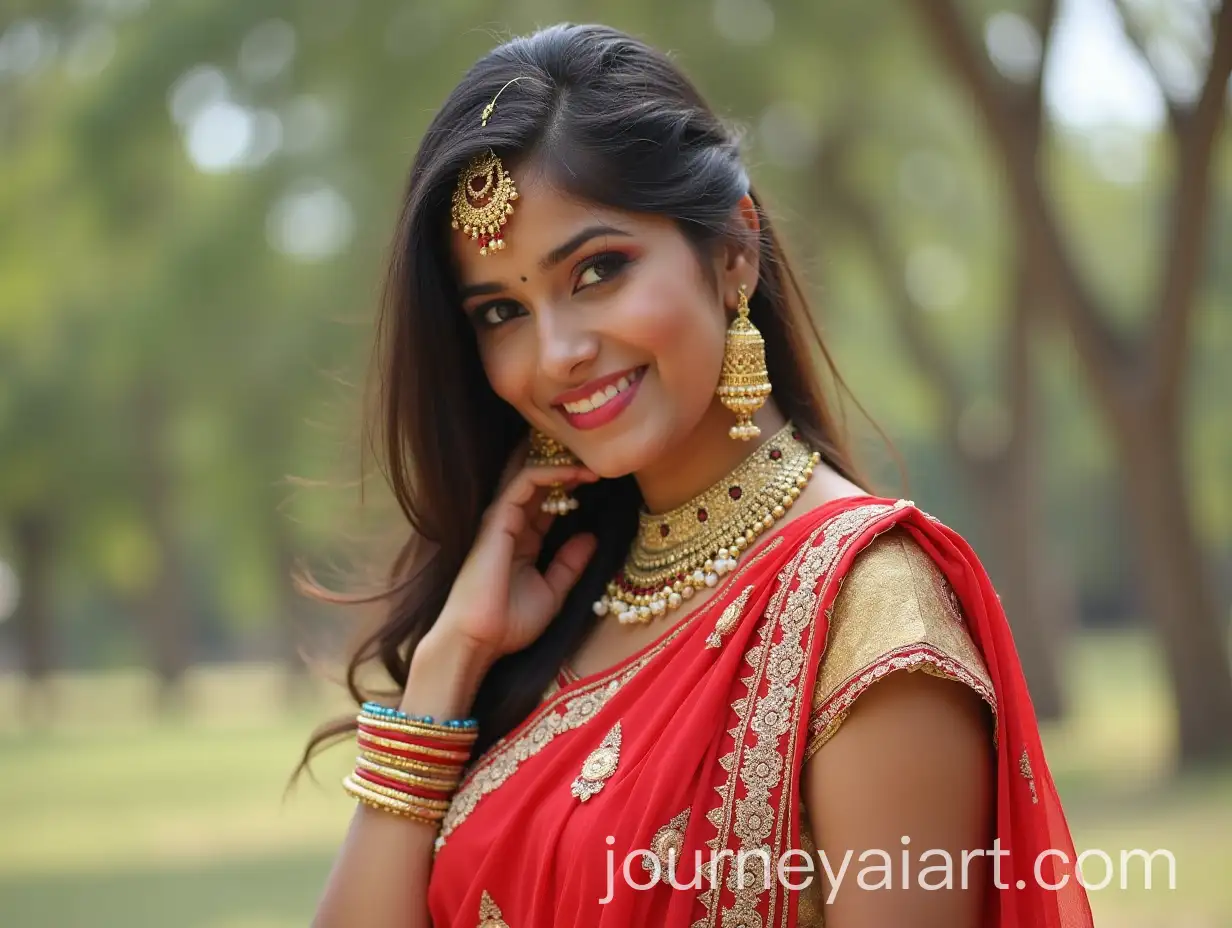 Elegant-Indian-Female-Model-in-Fashionable-Setting