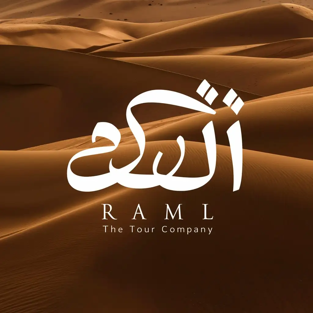 Elegant Arabic Calligraphy Logo for Raml Tour Company