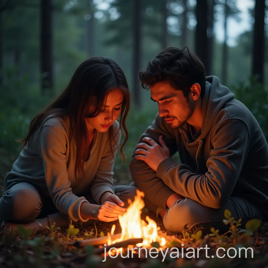 Family-Struggling-with-Emotional-Disconnection-While-Camping