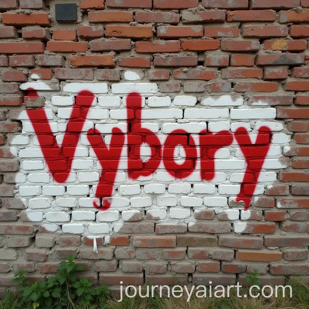 Graffiti-Art-on-Brick-Wall-with-Vybory-Painted-in-Bold-Letters