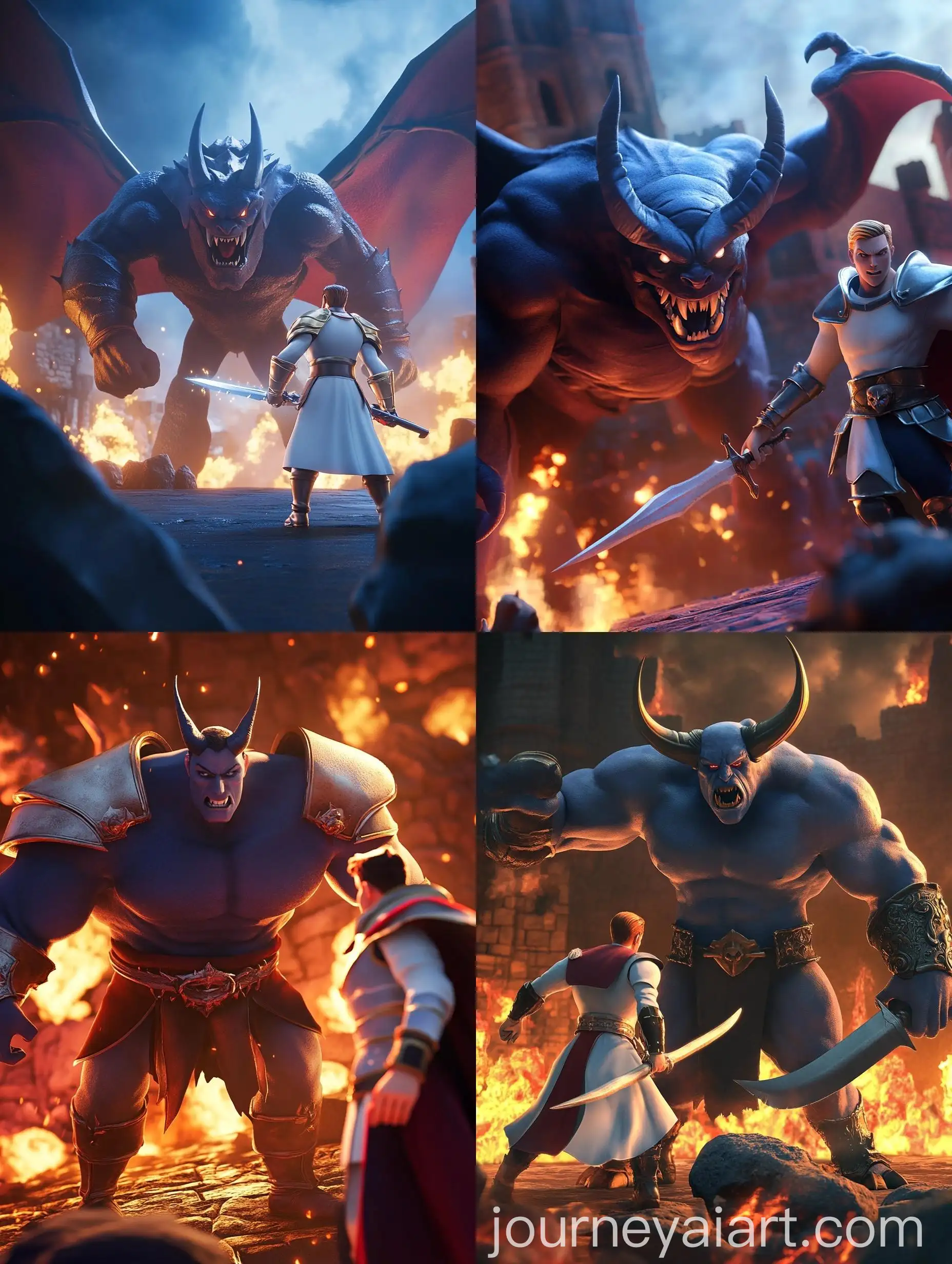 Intense-Battle-Princes-Victory-Over-Demon-in-Cinematic-3D-Realistic-Cartoon-Style
