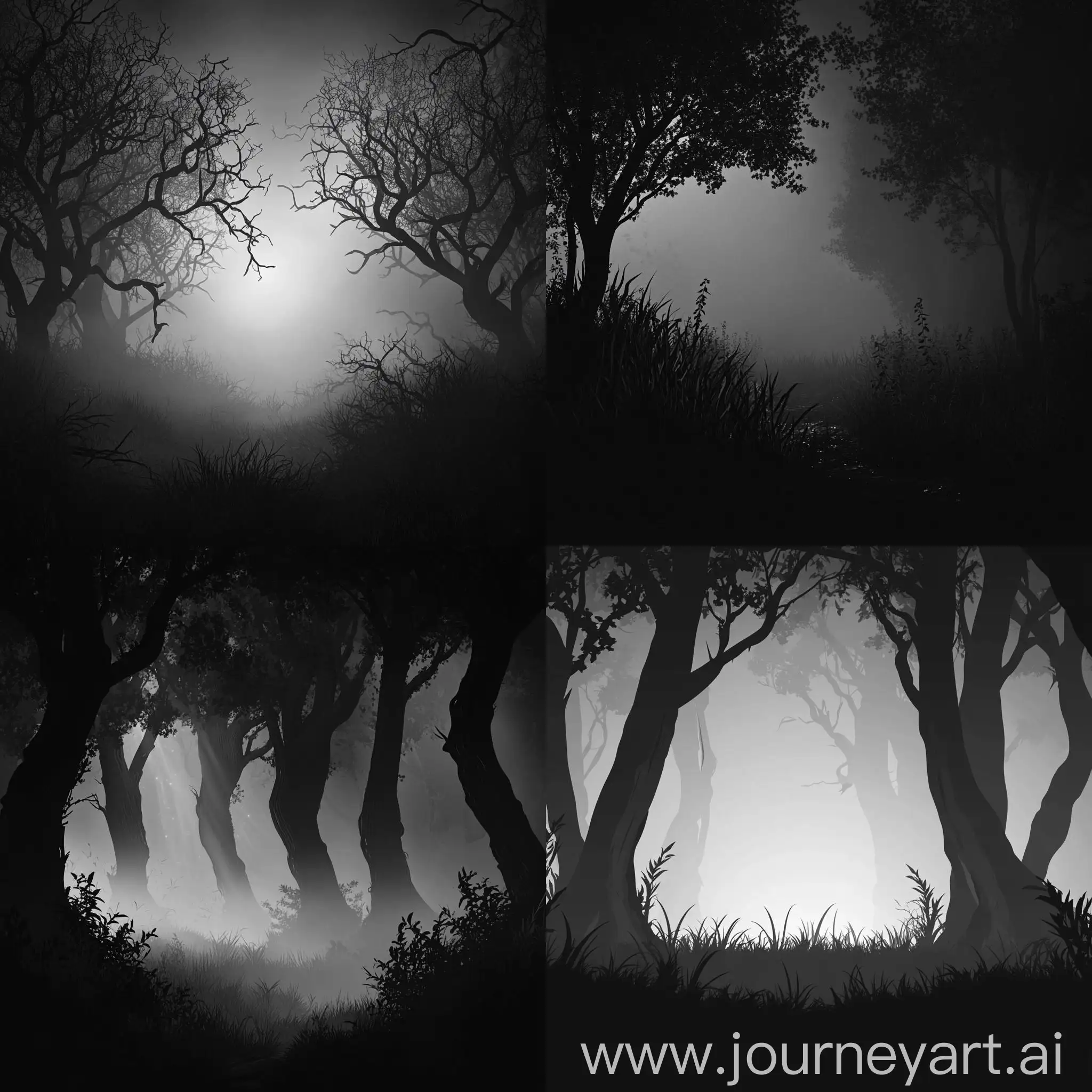 Dark-Forest-Scene-with-Fog-and-Trees-Scary-Horror-2D-Game-Background