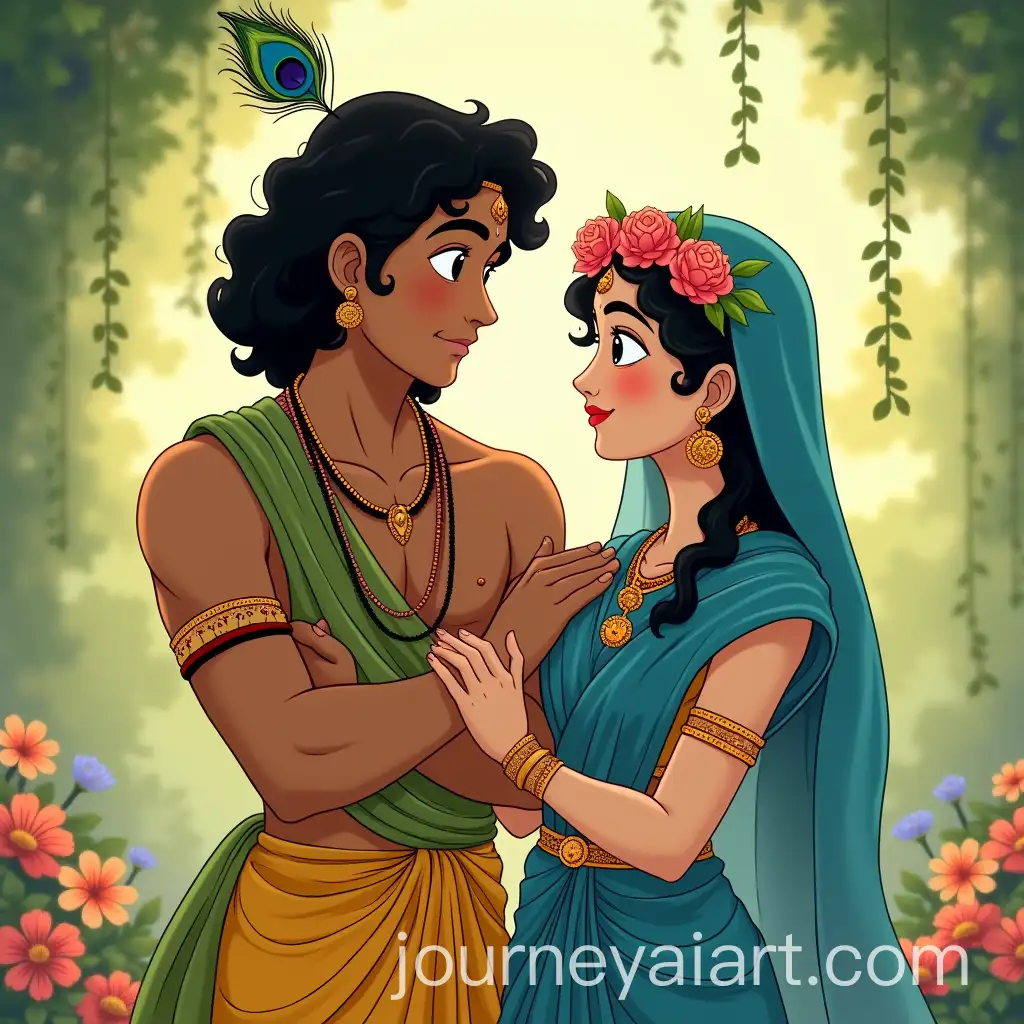 Lord-Krishna-and-Radha-Rani-in-Studio-GhibliInspired-Illustration