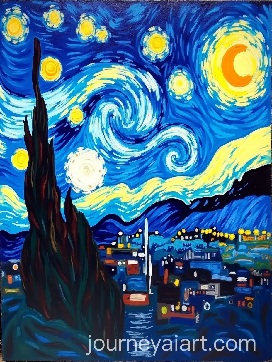 Guided-Canvas-Painting-of-Van-Goghs-Starry-Night-with-Borders
