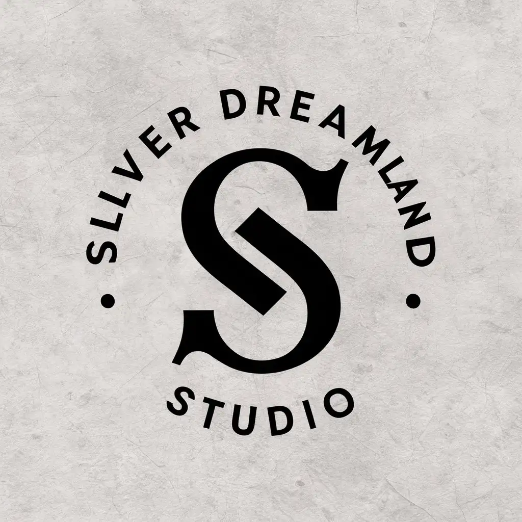 a vector logo design,with the text "Silver Dreamland Studio", main symbol:S,Moderate,clear background