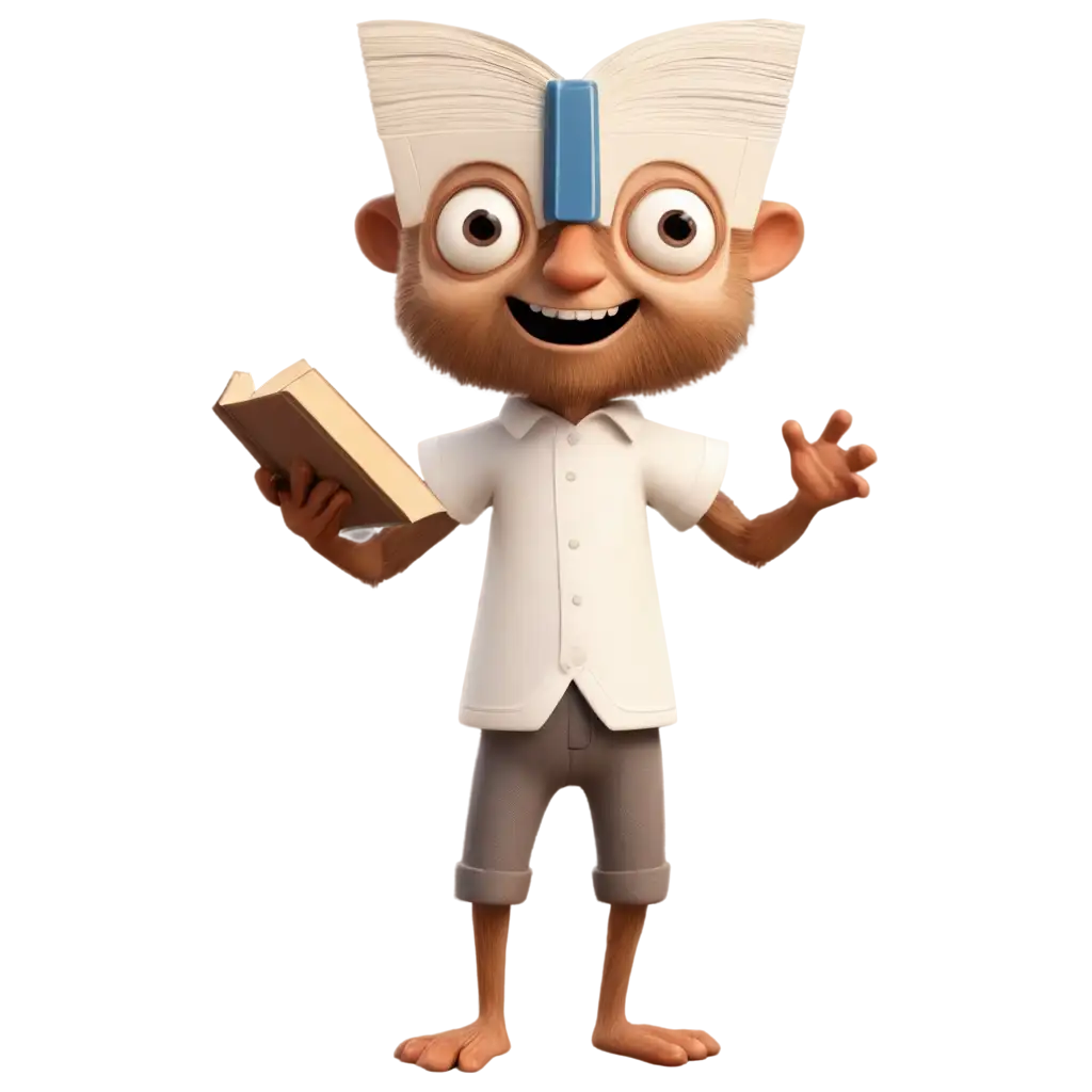 Animated-Anthropomorphic-Character-PNG-A-Unique-Book-Character-Design-for-Creative-Projects