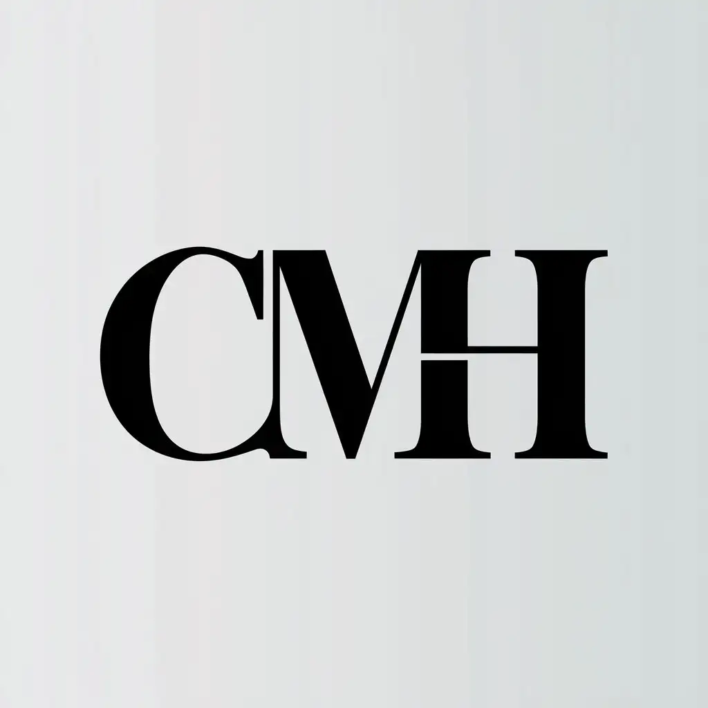 LOGO Design for CMH Sleek Black Font with Minimalist Elegance for Marketing Agency