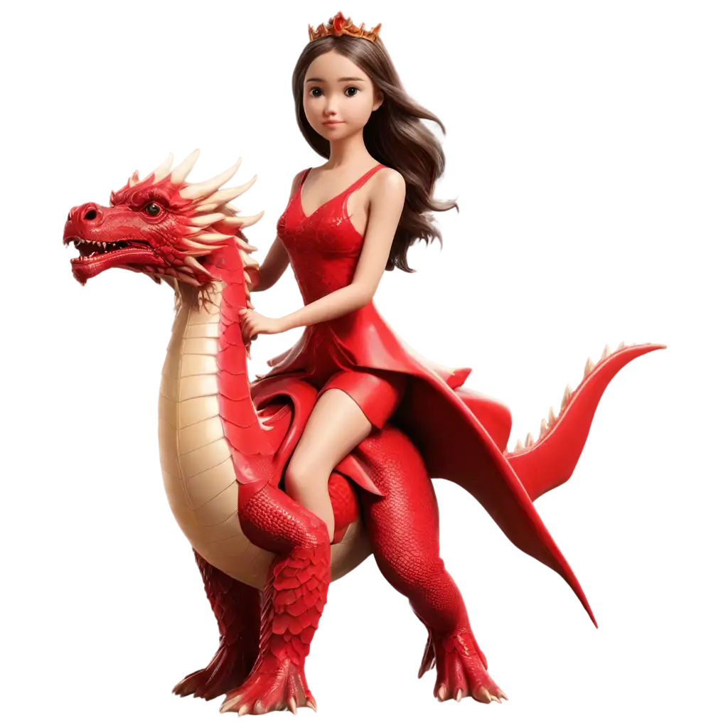 Beautiful-Princess-Riding-Red-Dragon-Spitting-Fire-Stunning-PNG-Image-for-Fantasy-Art-Enthusiasts