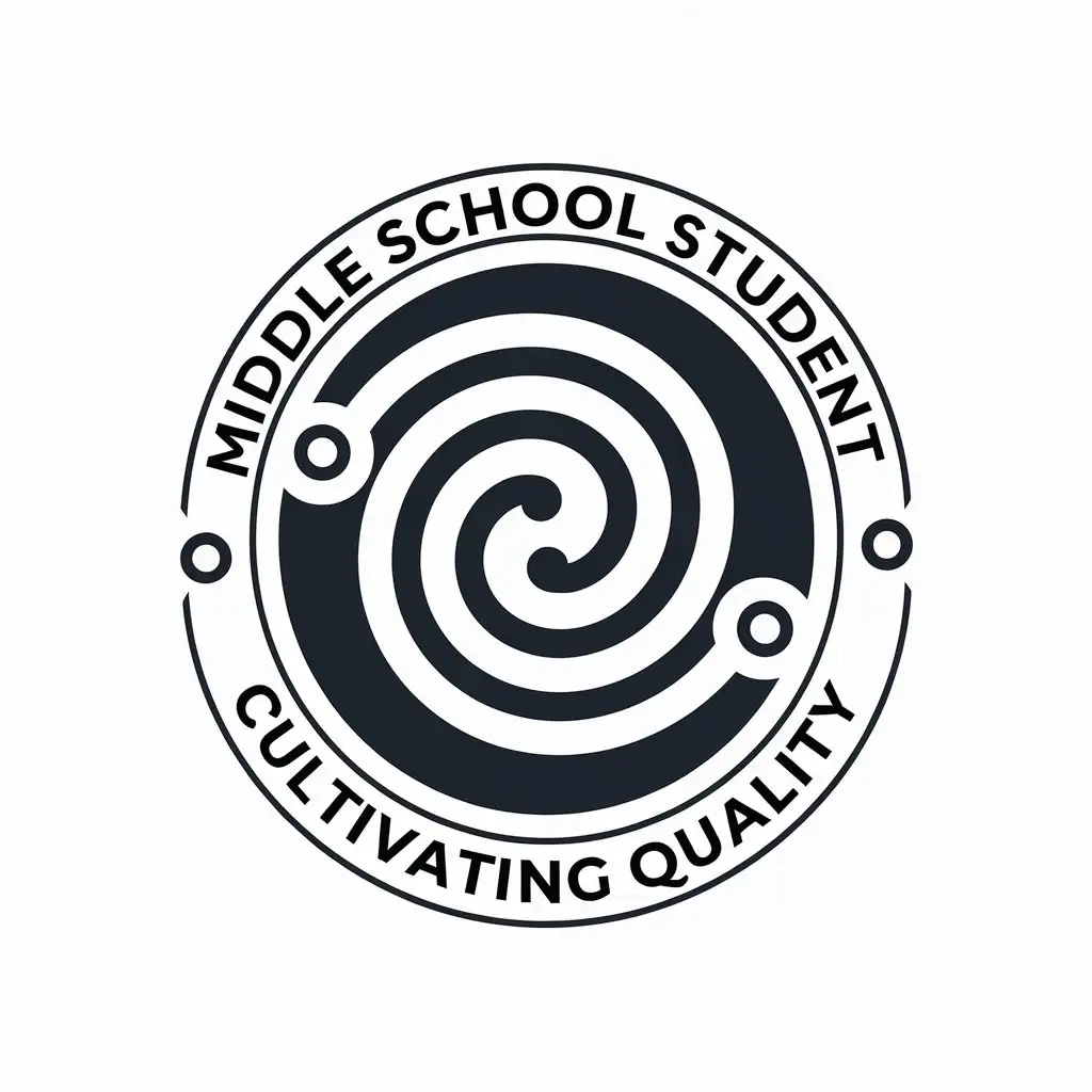 LOGO-Design-For-Middle-School-Student-Cultivating-Quality-Technology-Spiral-Symbol