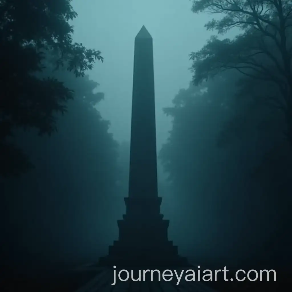 Mysterious-Obelisk-in-a-Foggy-Japanese-Landscape