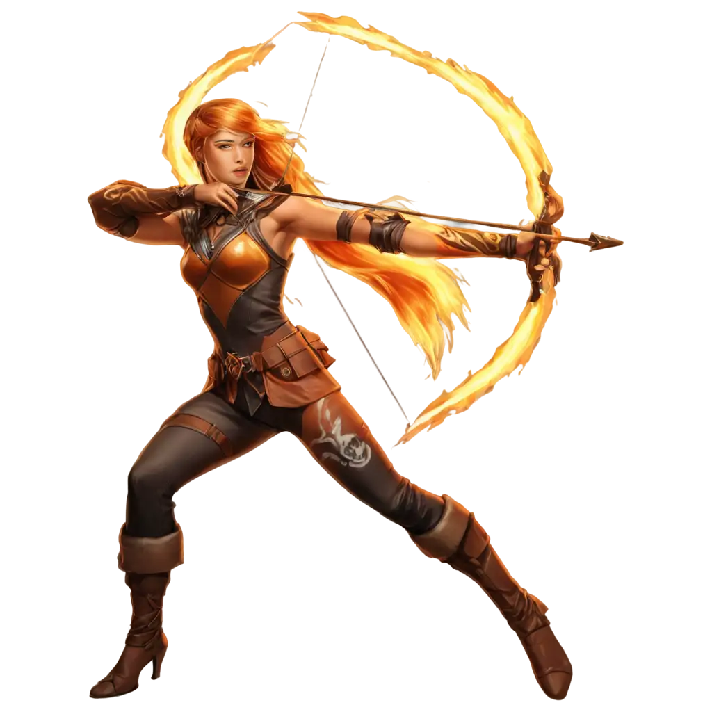 Dynamic-PNG-Image-of-a-Burning-Archer-Captivating-Visuals-for-Online-Engagement