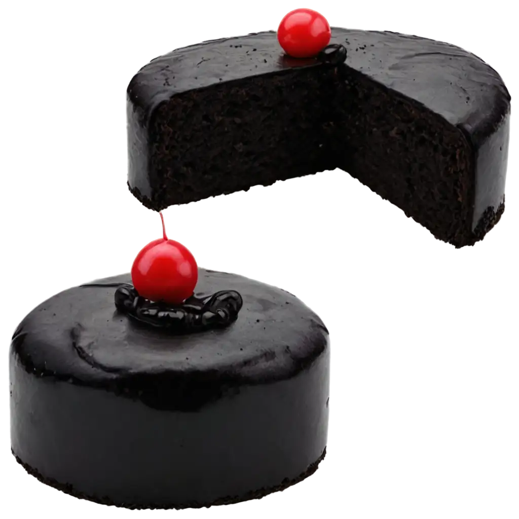 Black-Color-Cake-PNG-Image-for-Creative-and-Commercial-Use