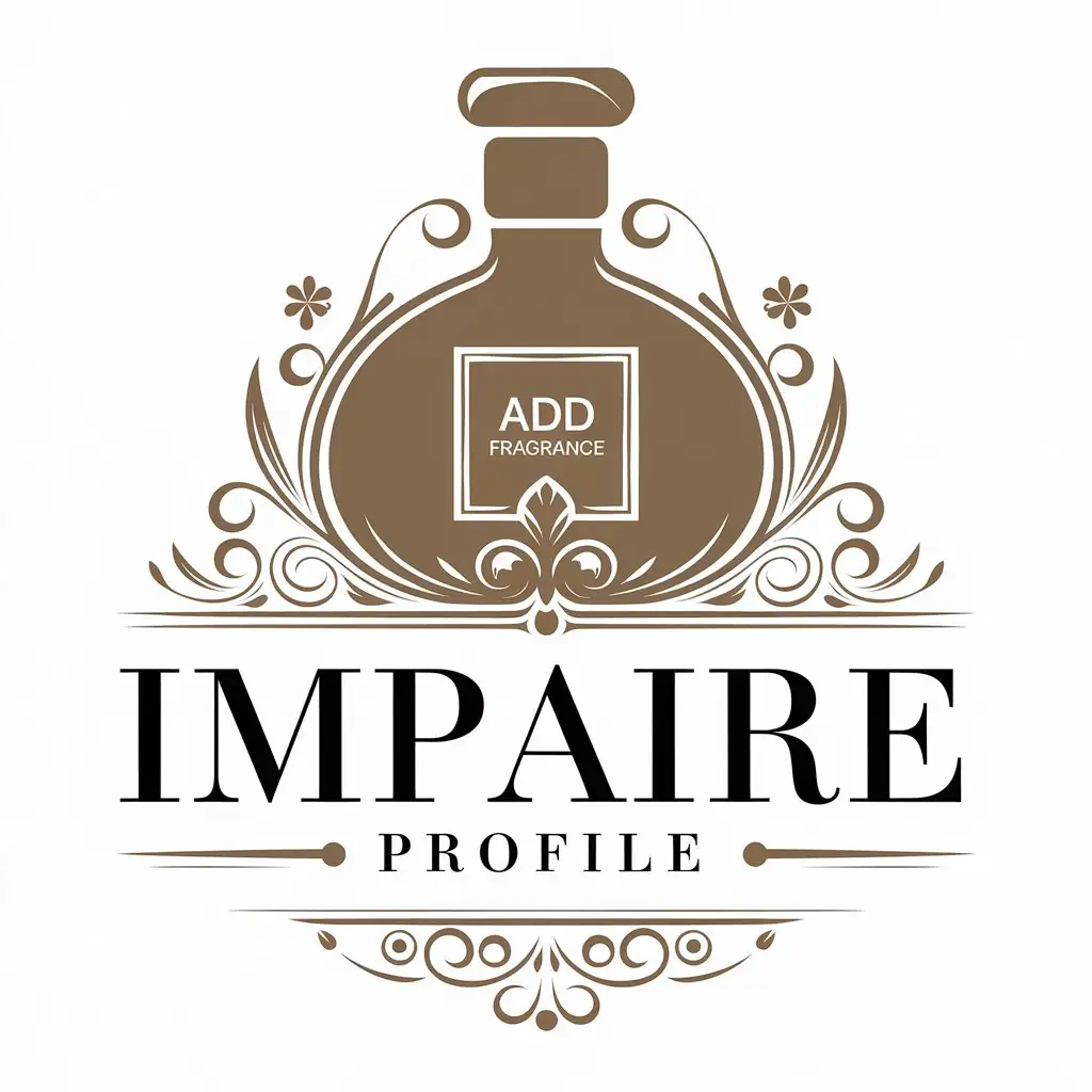 a vector logo design,with the text "impaire profile", main symbol:add fragrance,Moderate,be used in Beauty Spa industry,clear background