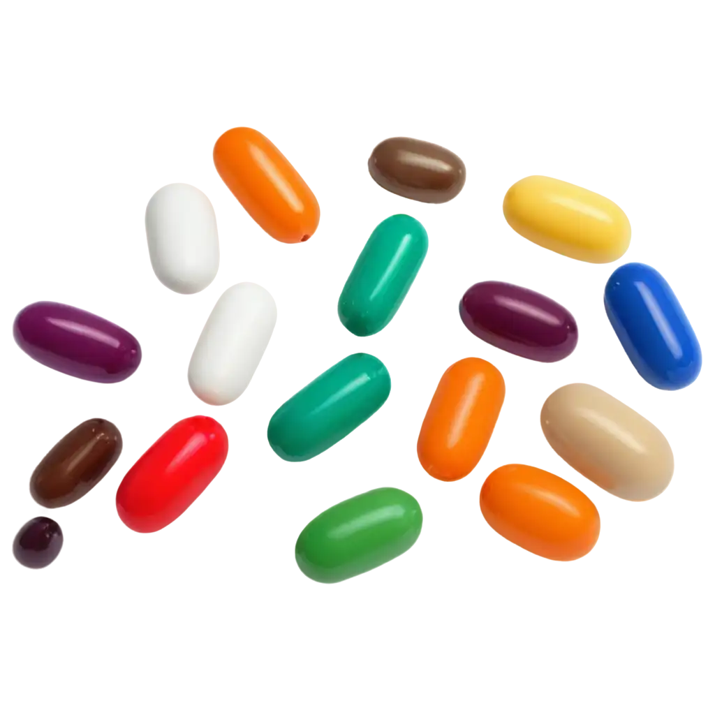 Different colored capsules