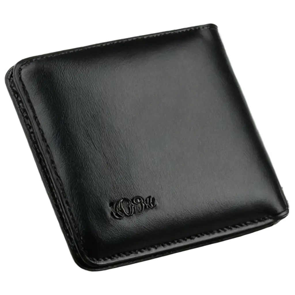 HighQuality-PNG-Image-of-a-Black-Wallet-Premium-Visual-Representation