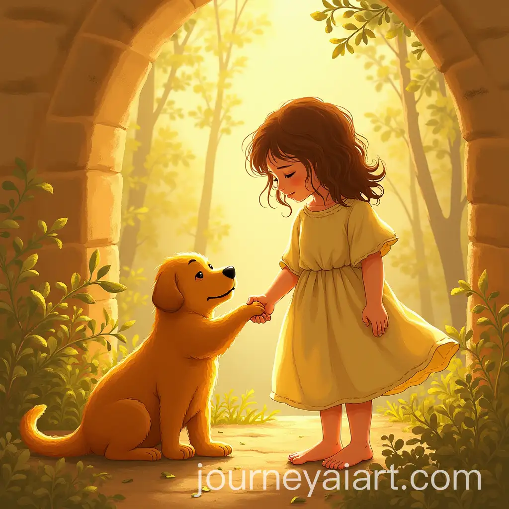 Child-with-the-Golden-Touch-in-a-Magical-Forest