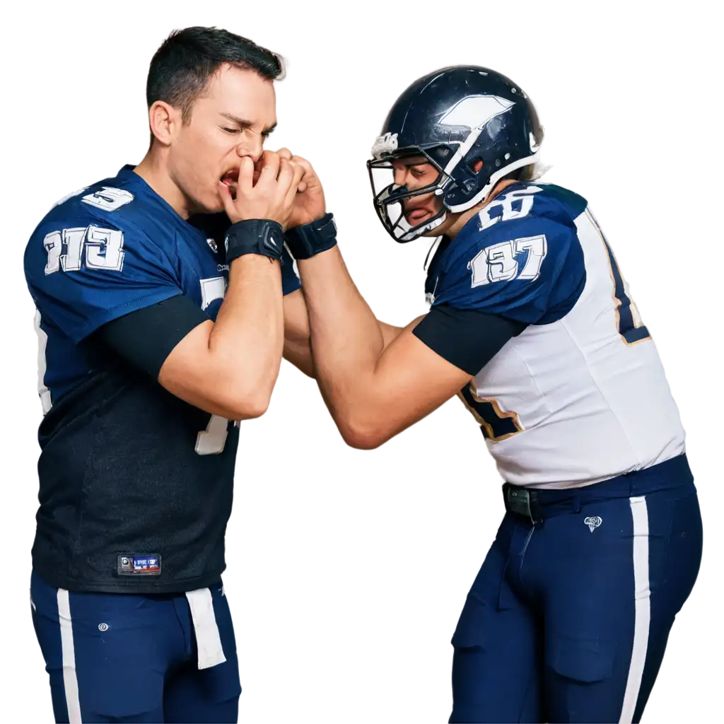 american football biting