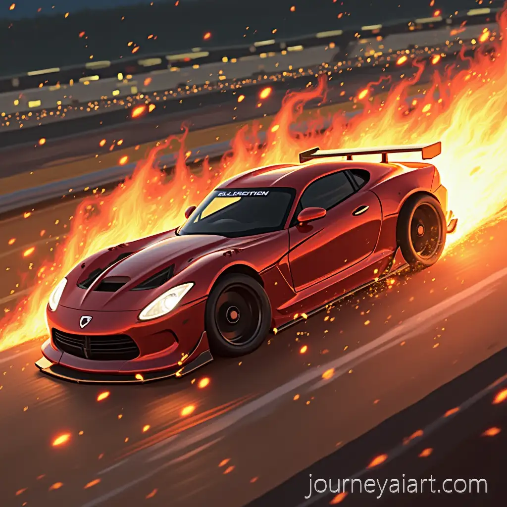 Racing-Car-Design-with-Flames-and-Sparks