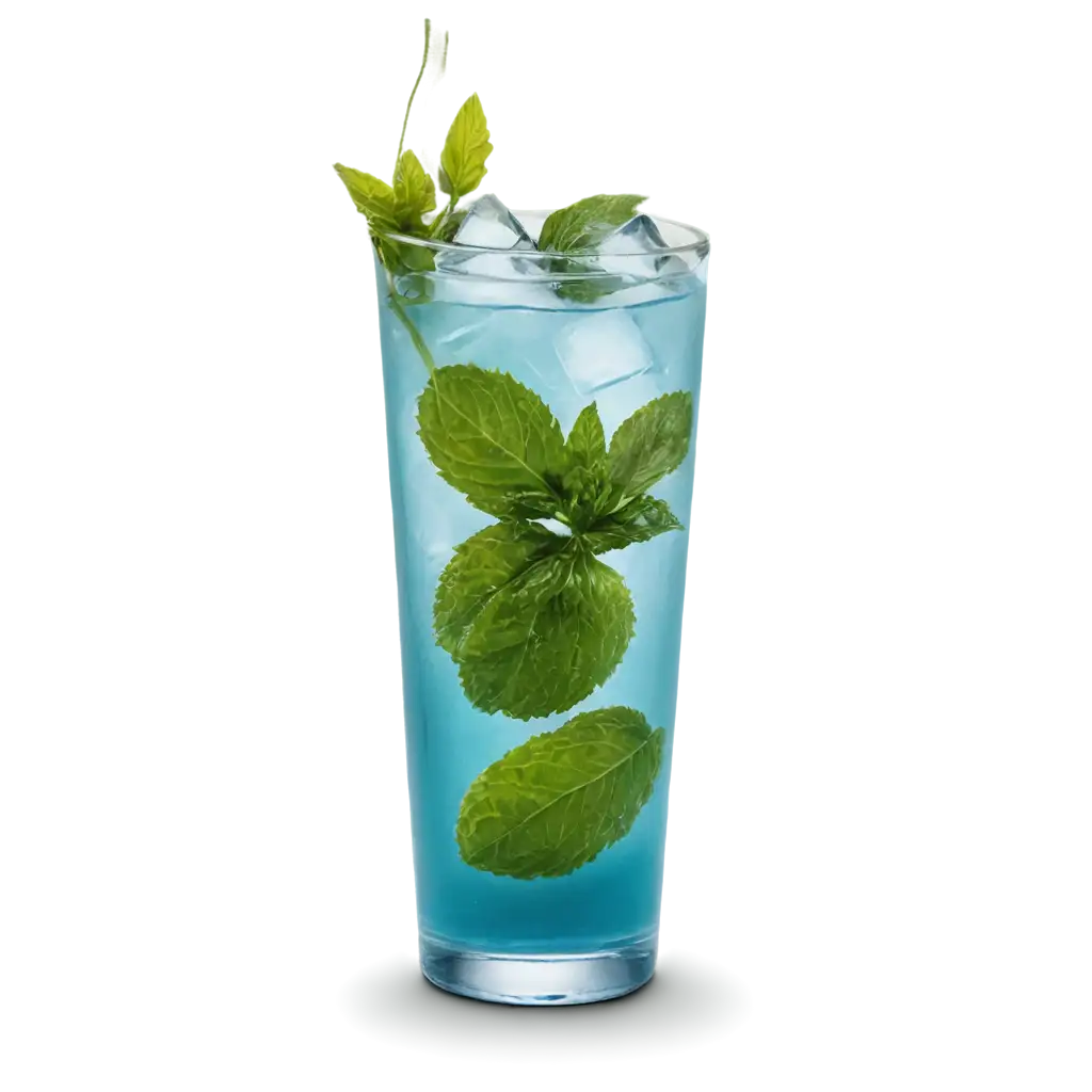 Vibrant-Blue-Mojito-in-Glass-PNG-Enhance-Your-Visual-Content-with-Clarity-and-Style