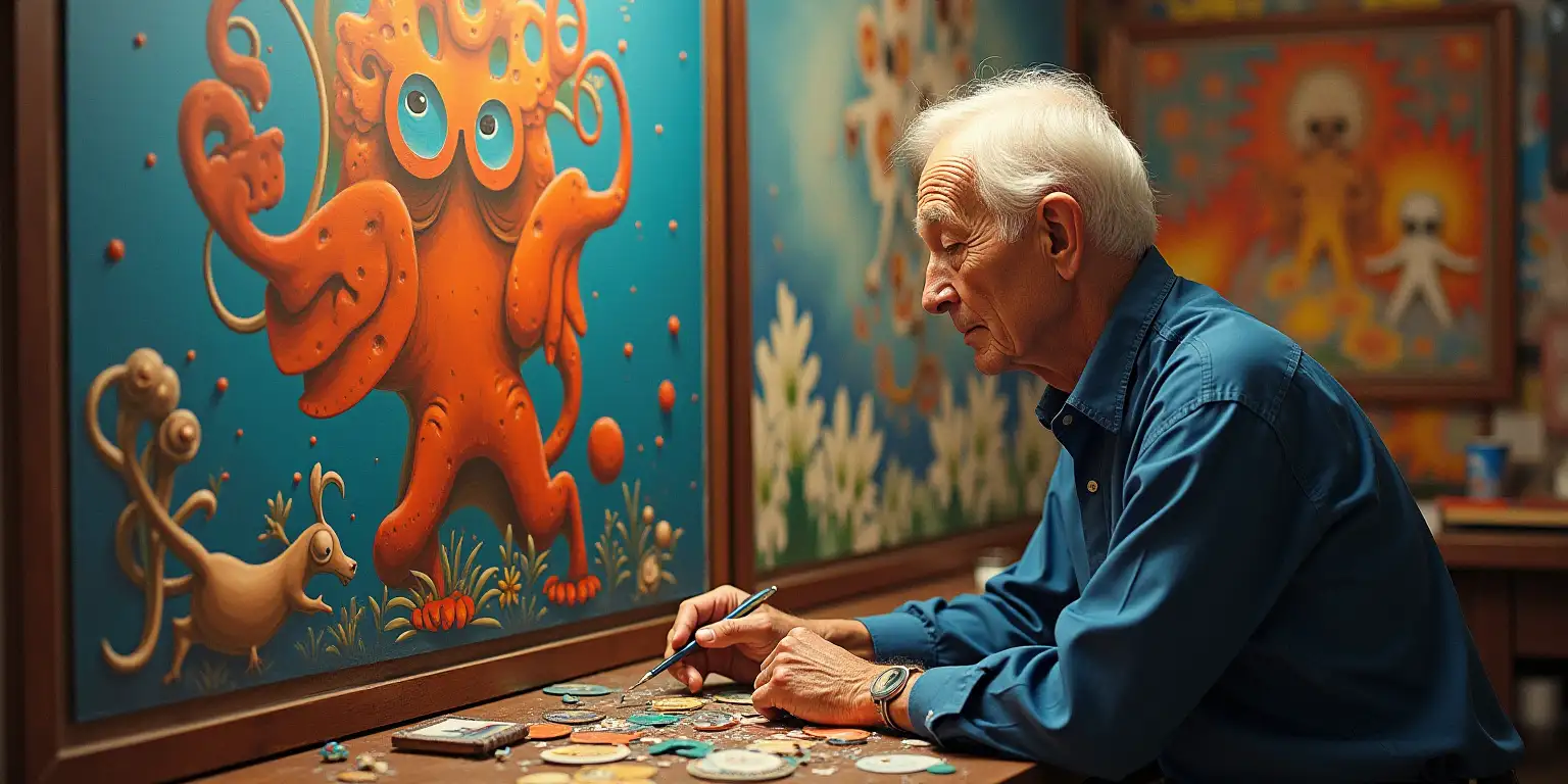 Reflections of a 92YearOld Painter in Surrealistic Art