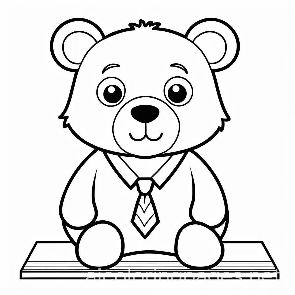 Cute-Bear-Coloring-Page-for-Kids-with-Simple-Outlines