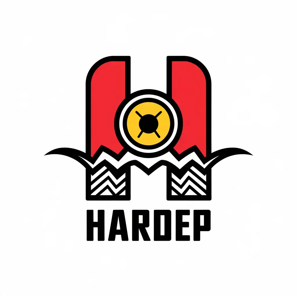 a vector logo design,with the text "HardEP", main symbol:HardEP,Moderate,be used in rap industry,clear background