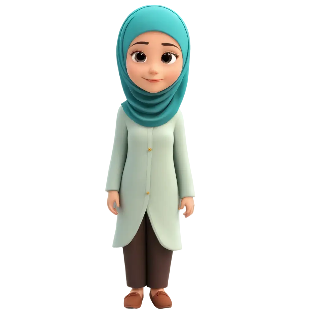 Muslimah-Teacher-Animation-PNG-HighQuality-and-Versatile-Image-for-Various-Applications