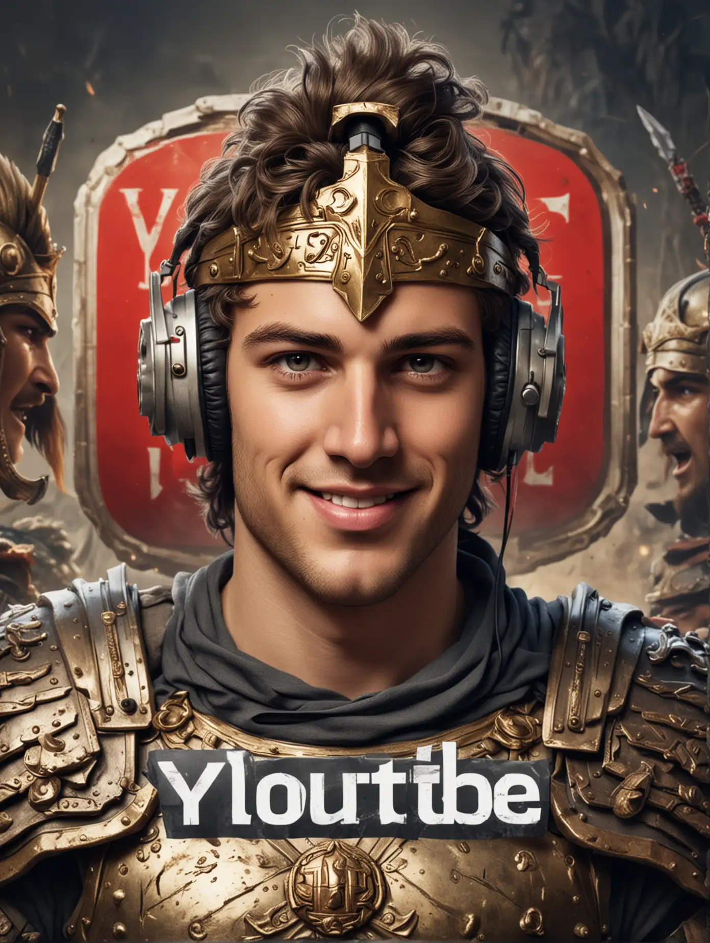 Alexander-the-Great-Celebrating-Victory-with-Headphones-and-YouTube-Logo