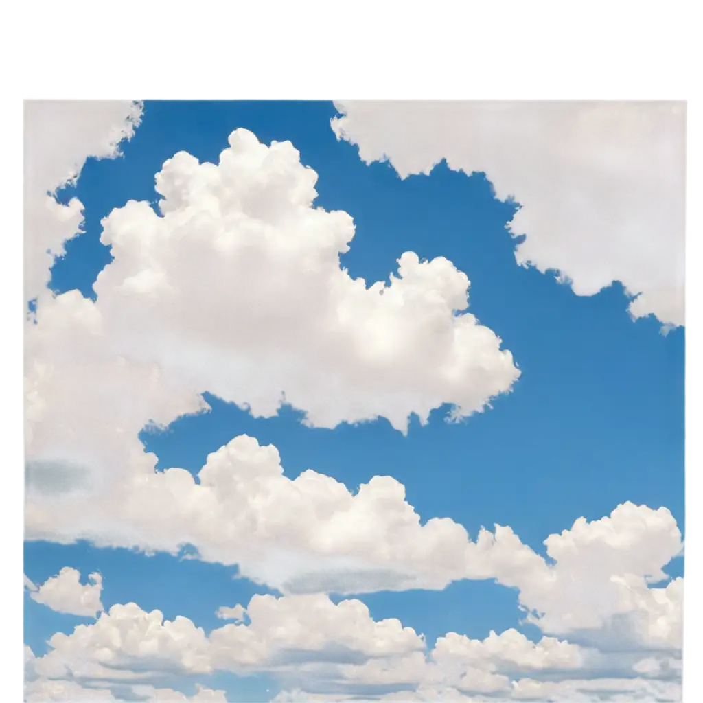 Blue-Sky-and-White-Clouds-PNG-Image-Tranquil-Brushstroke-Painting