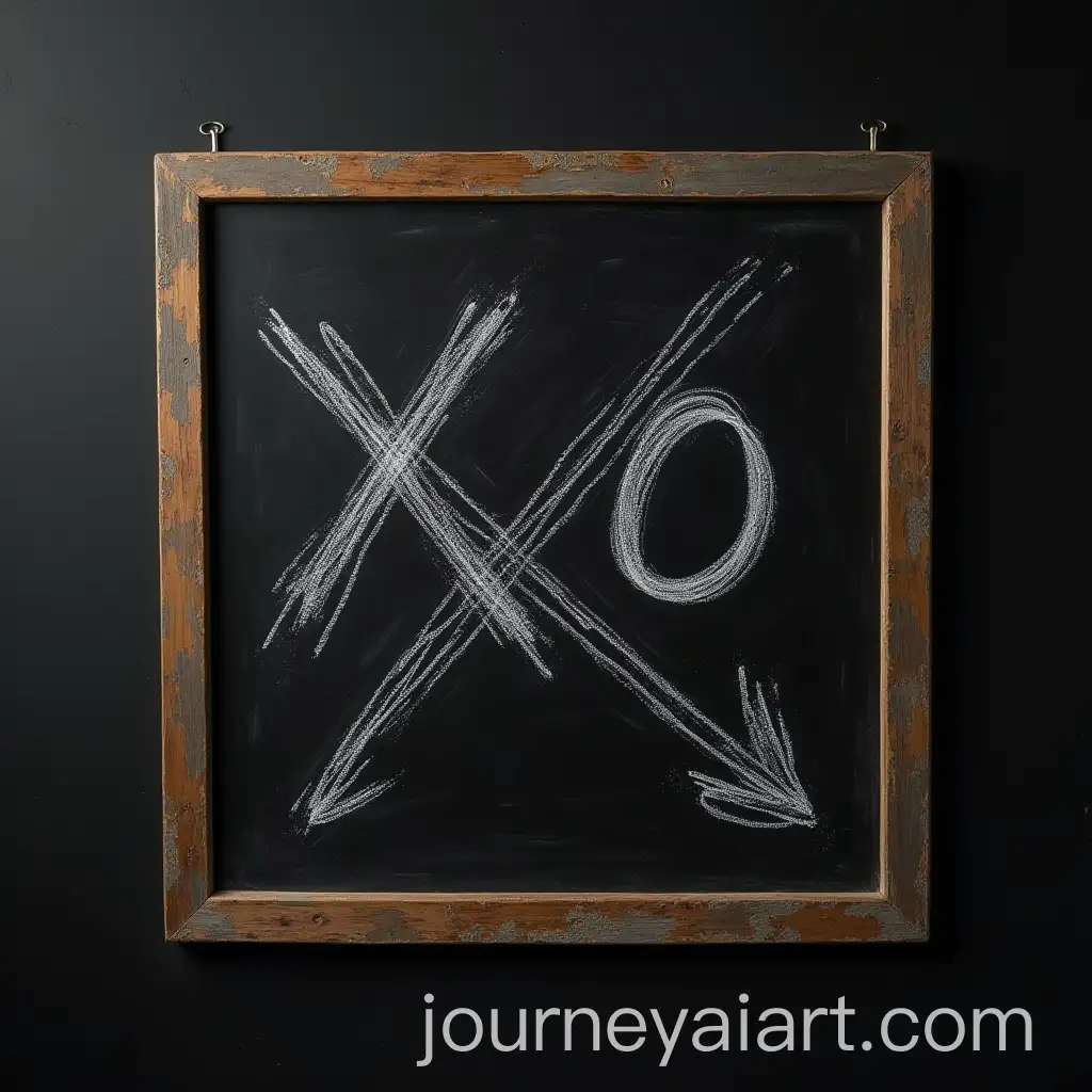 Creative-XO-Game-Thinking-Outside-the-Box-with-Chalk-on-a-Blackboard