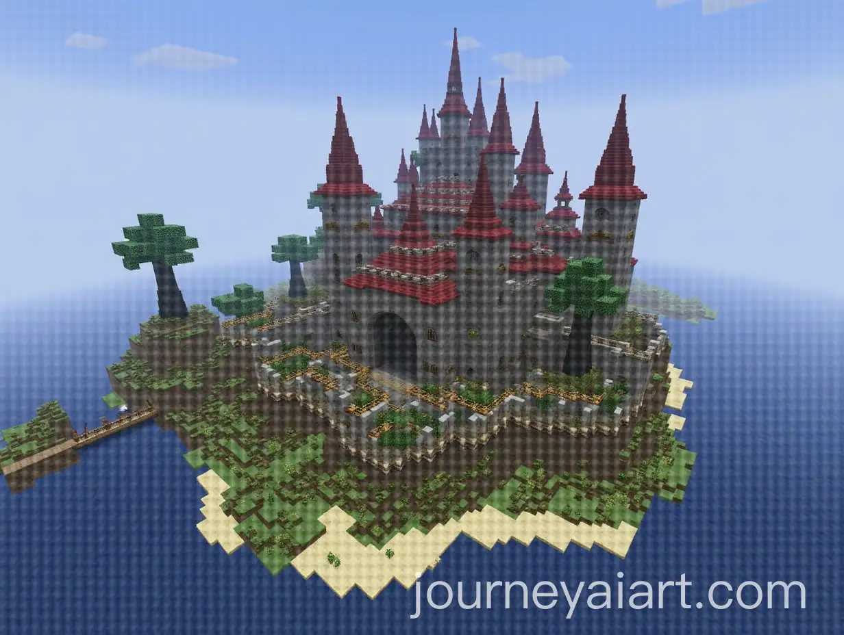 Medieval-World-Creation-in-Minecraft-Pixelated-Game-Development-Illustration