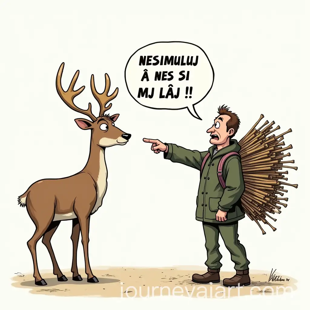 Stern-Deer-Confronts-Man-with-Deer-Fat-Bundle