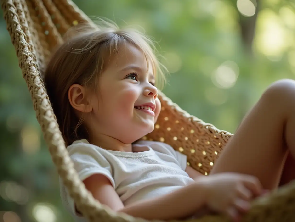 Slender-Little-Girl-Relaxing-in-Hammock-from-Side-View