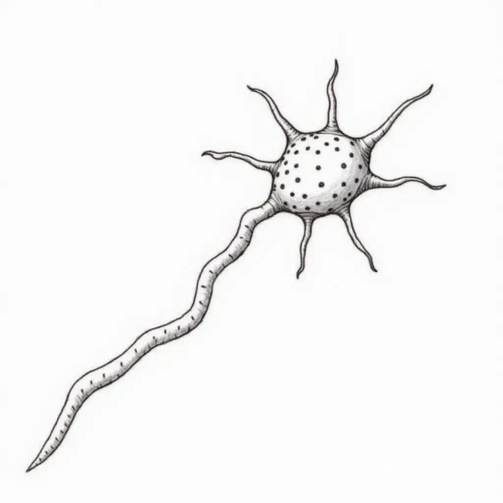 Detailed-Neuron-Structure-with-Long-Axon-and-Myelin-Sheath