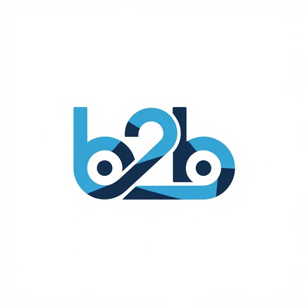 LOGO Design for B2B Vector Logo with Bold B2B Symbol for Internet Industry