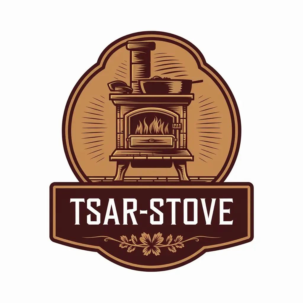 LOGO Design for TsarStove Russian Stove Cooking Food Theme for Home Family Food Production