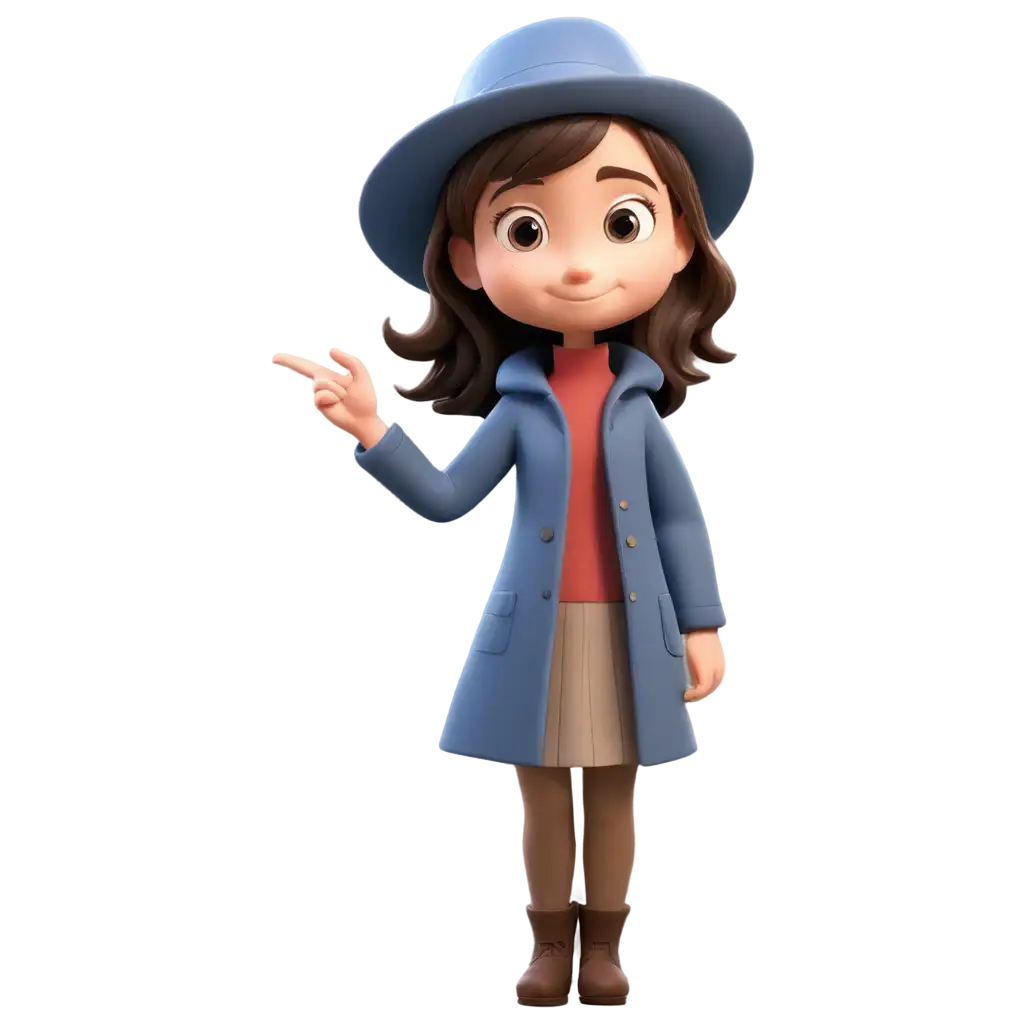 Kind-Cartoon-Girl-in-a-Hat-and-Coat-PNG-Perfect-for-Your-Creative-Projects