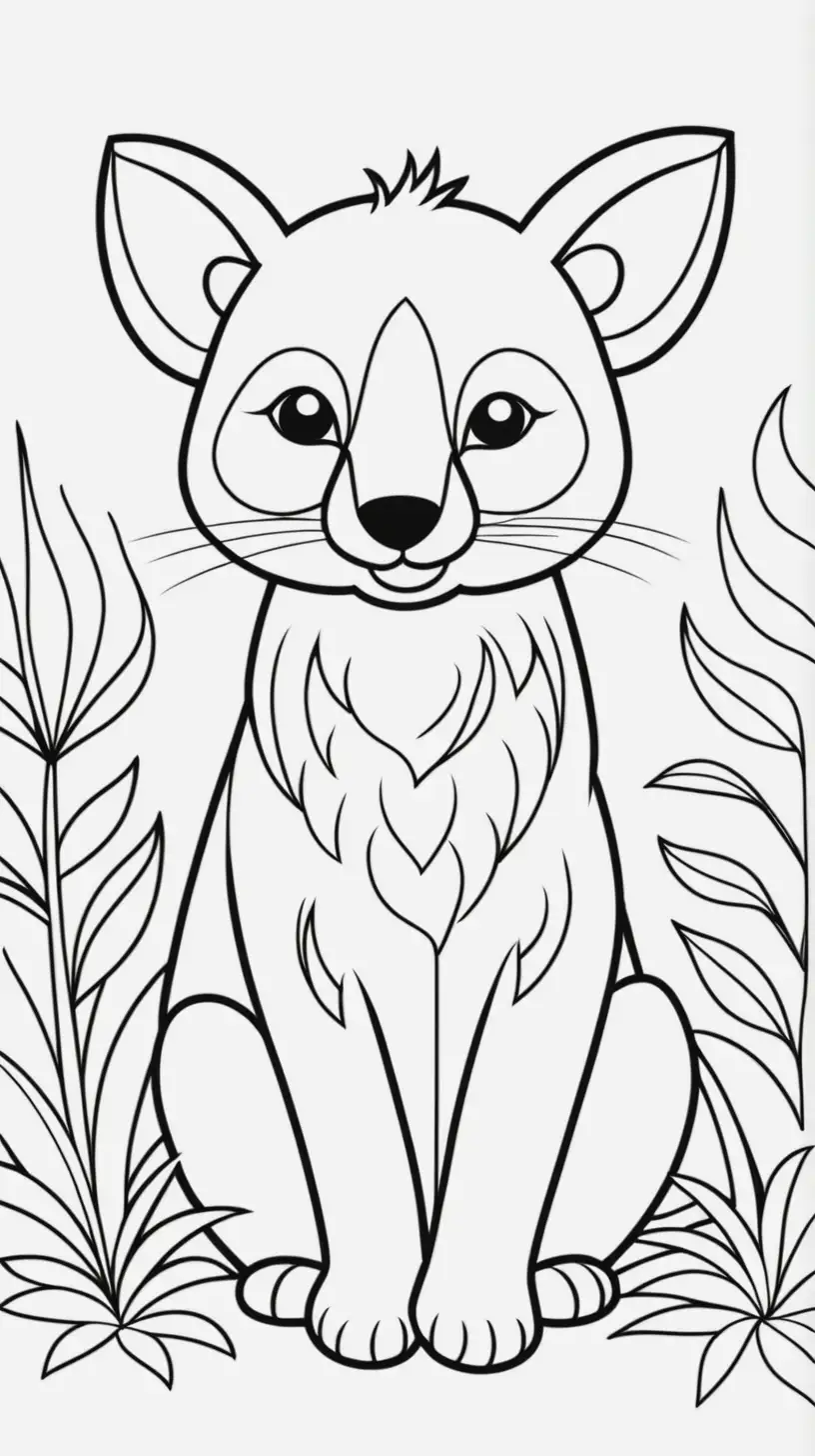 Simple Animals Coloring Book for Etsy