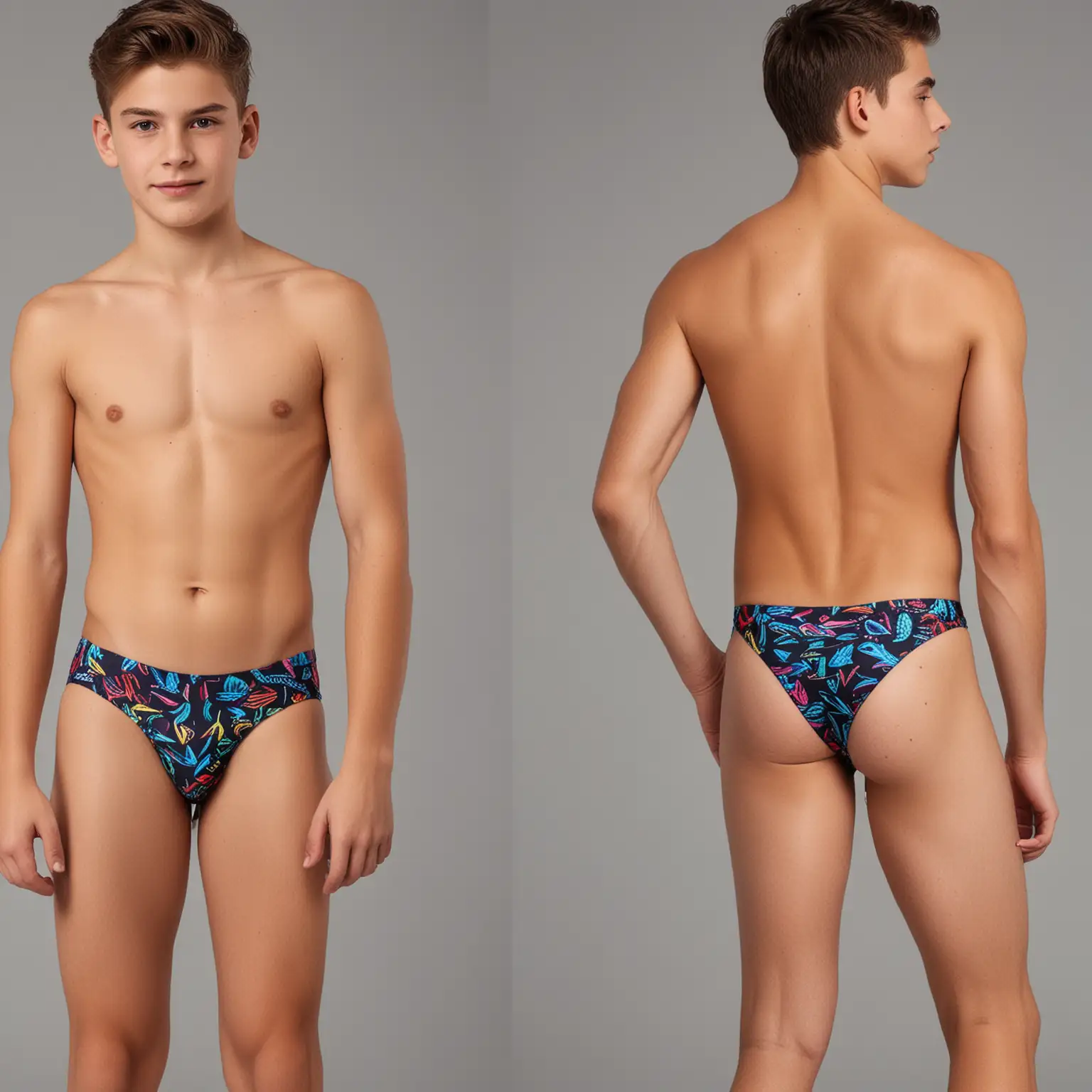 15YearOld-Teenage-Boy-in-Nylon-Swimwear-Front-and-Back-Views