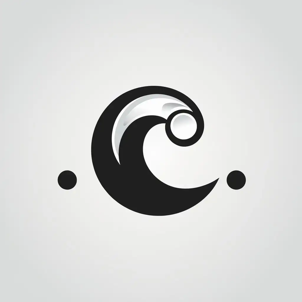 LOGO-Design-for-Cheat-Creation-Company-Minimalistic-Black-and-White-Wave-with-Circle-Theme