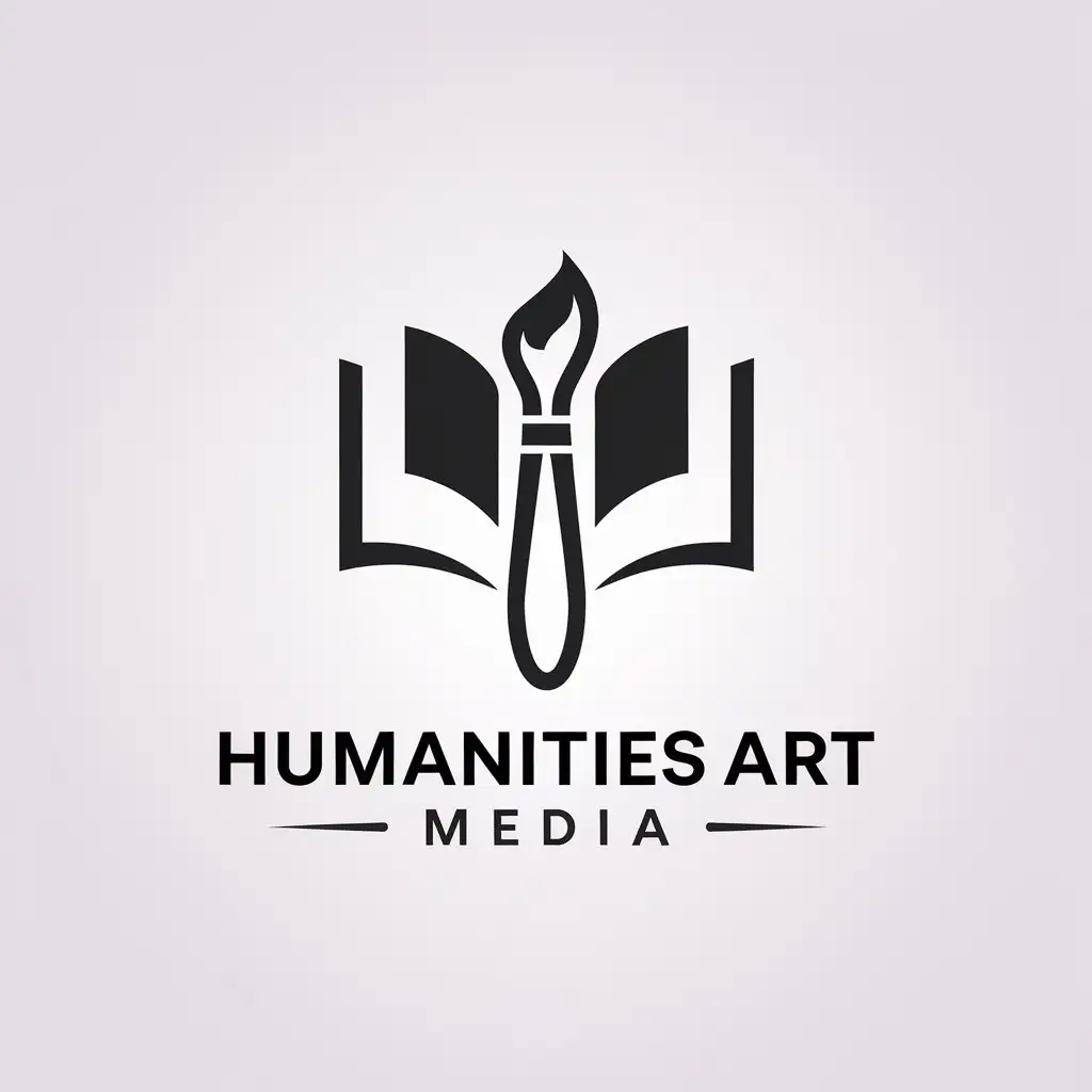 a vector logo design,with the text "humanities art", main symbol:art and humanities,Minimalistic,be used in media industry,clear background